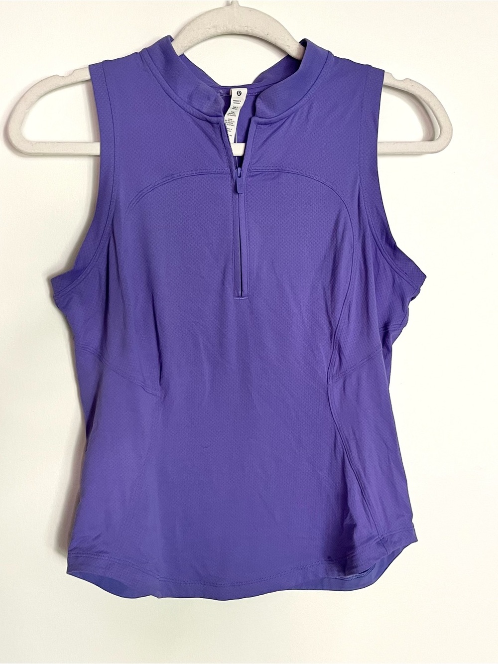 lululemon athletica Purple Zip-Up Sleeveless Athletic Tank Golf Tennis